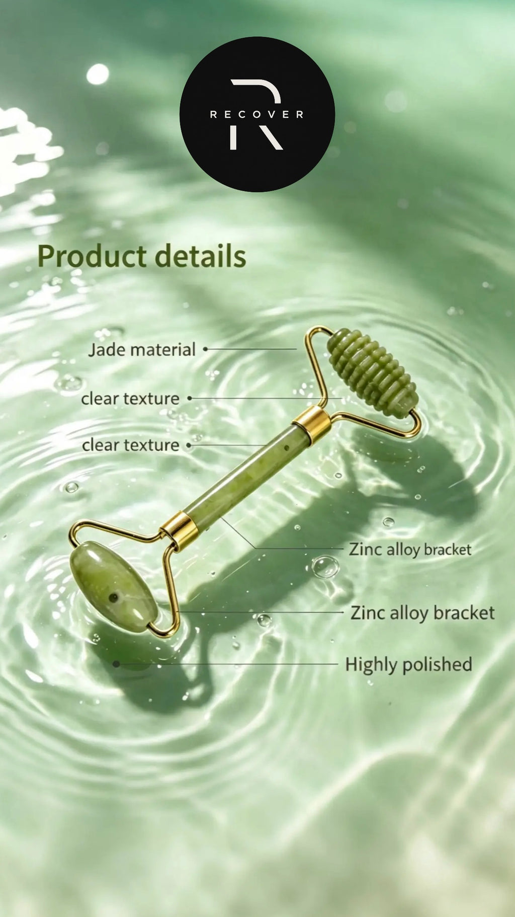 3-in-1 Gua Sha Set — Natural Stone Face Roller & Sculpting Tools