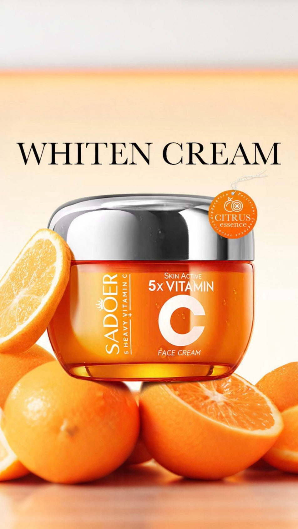 SADOER Vitamin C Face Cream, Lightweight Daily Moisturiser
