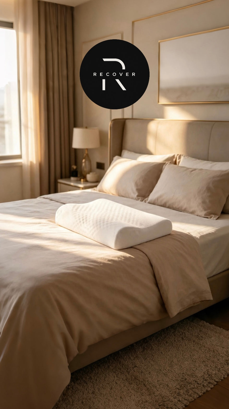 Japanese-Style Orthopedic Pillow — Bamboo Fibre Cover & Foam Support
